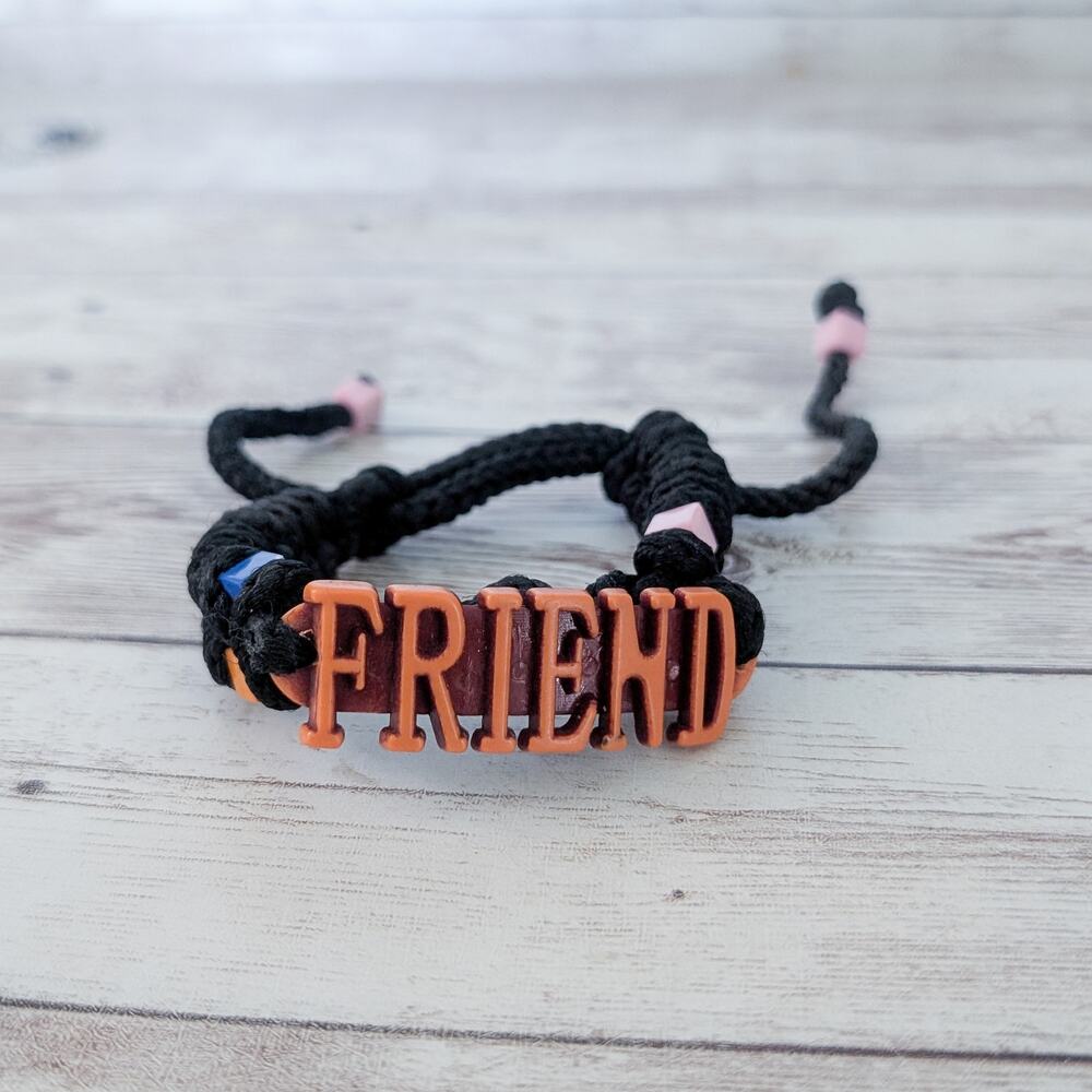 Adjustable Bracelet "Friend" Charm